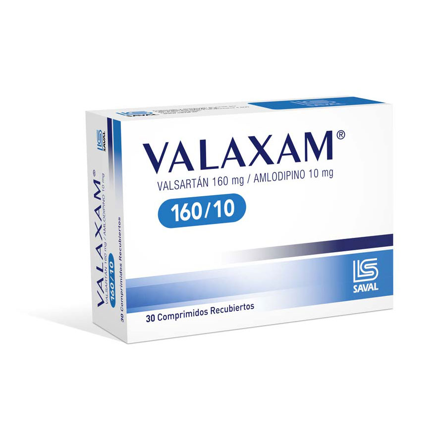 Imagen de  VALAXAM 10 mg x 160 mg ECUAQUIMICA x 30 Comprimido Recubierto
