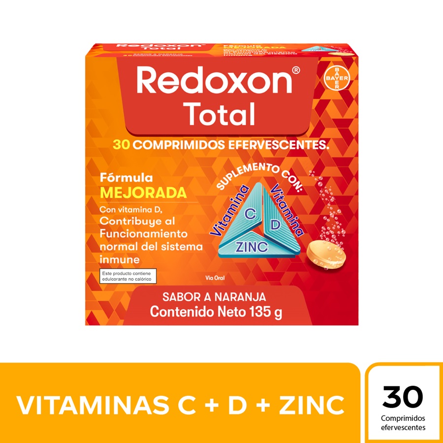 Imagen de  REDOXON Total 1000 mg, 400 UI, 10 mg x 30 comprimidos efervescentes