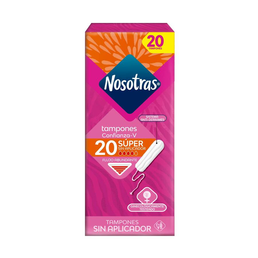 Imagen de Tampones nosotras sin aplicador súper x 20 unds