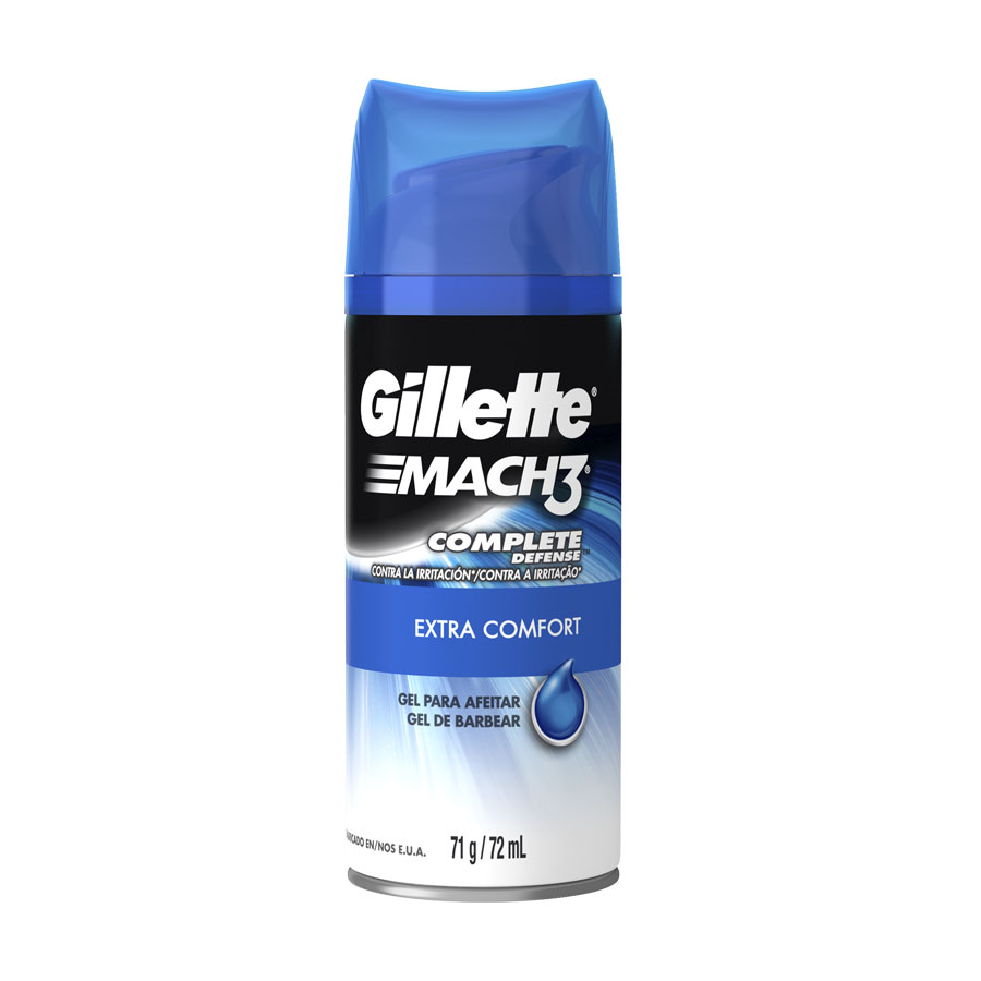 Imagen de  Gel para afeitar GILLETTE Mach 3 Complete Defense Extra Comfort 104098 71 g / 72 ml