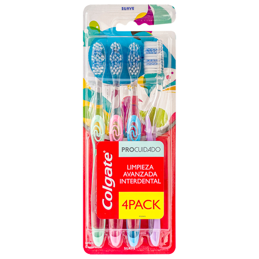 Imagen de Cepillo dental colgate pro cuidado suave 4 unidades