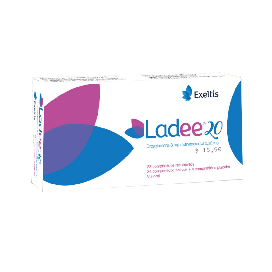Imagen de Ladee 20 3/0.02mg exeltisfarma comprimido recubierto