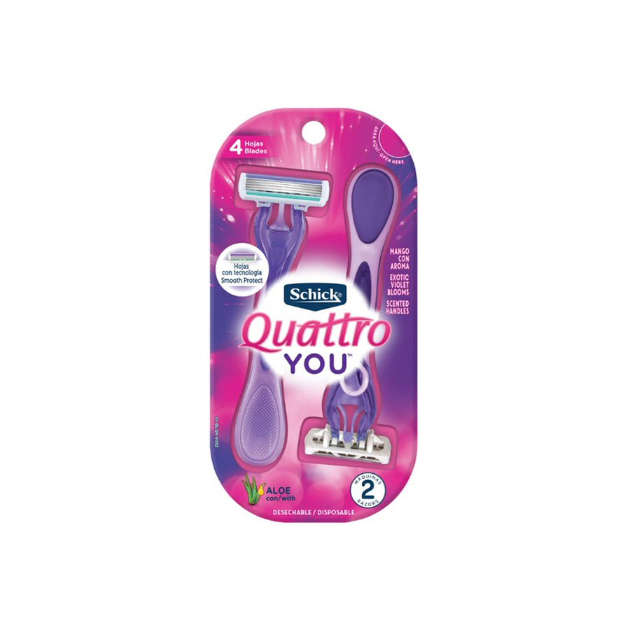 Imagen de Afeitadora schick quattro you mujer 2 maquinillas x 1