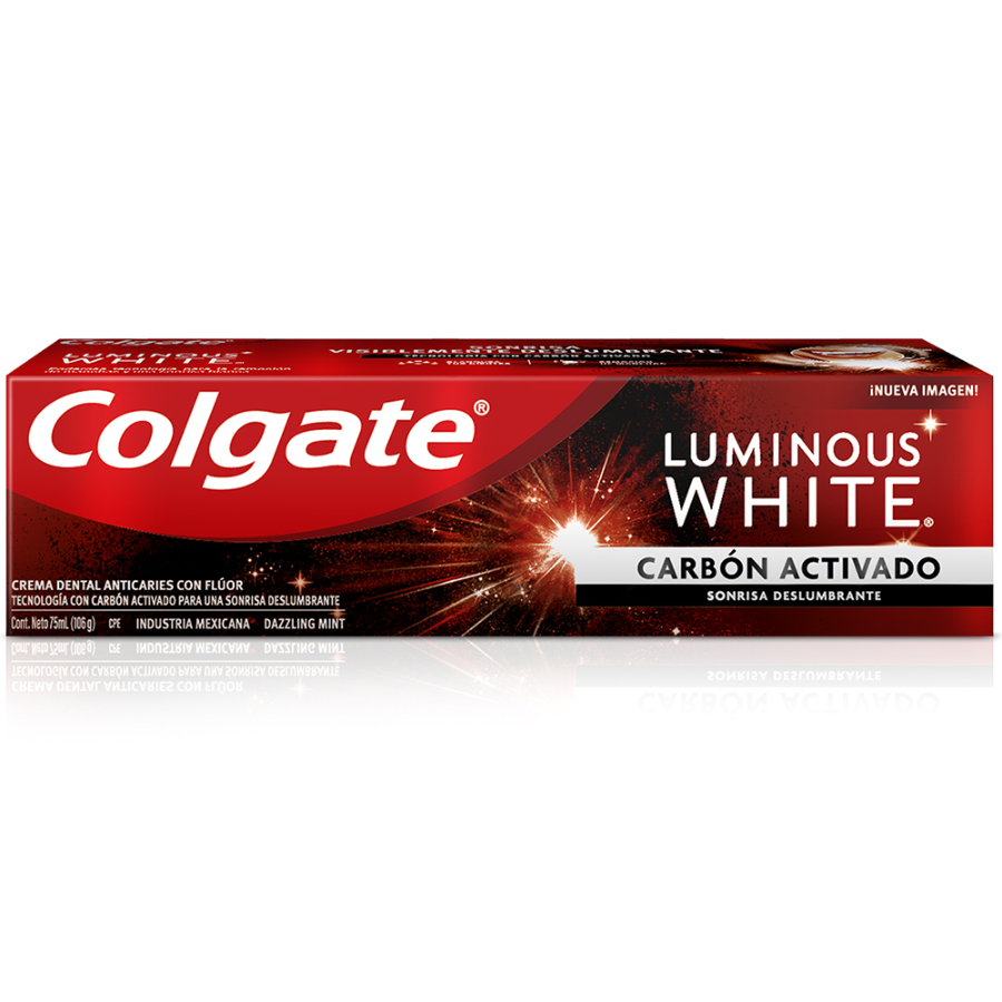 Imagen de Crema dental colgate luminous white carbón activado 75 ml