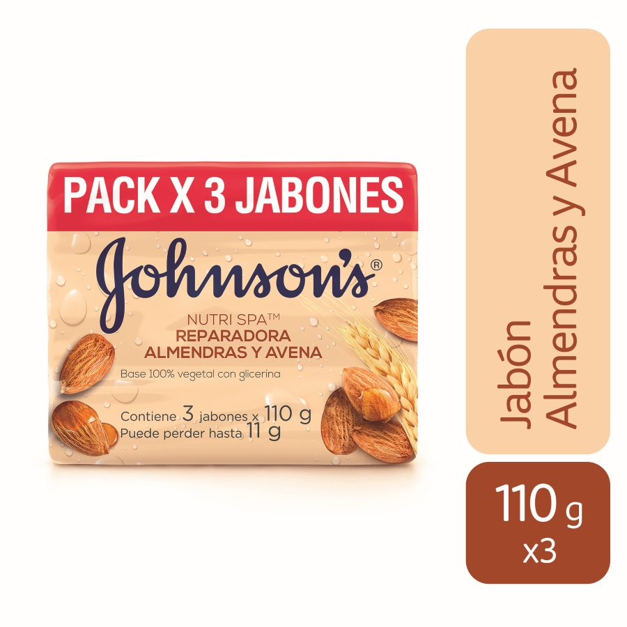 Imagen de Jabón johnson&johnson nutri spa almendras y avena 330 gr