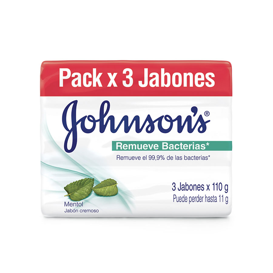 Imagen de  Jabón JOHNSON&JOHNSON Remueve Bacterias Mentol 104518 330 gr