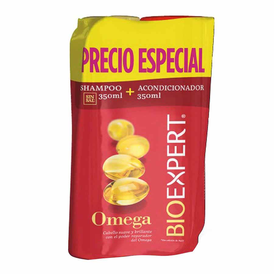 Imagen de Shampoo bioexpert omega y acondicionador 350 ml x 2