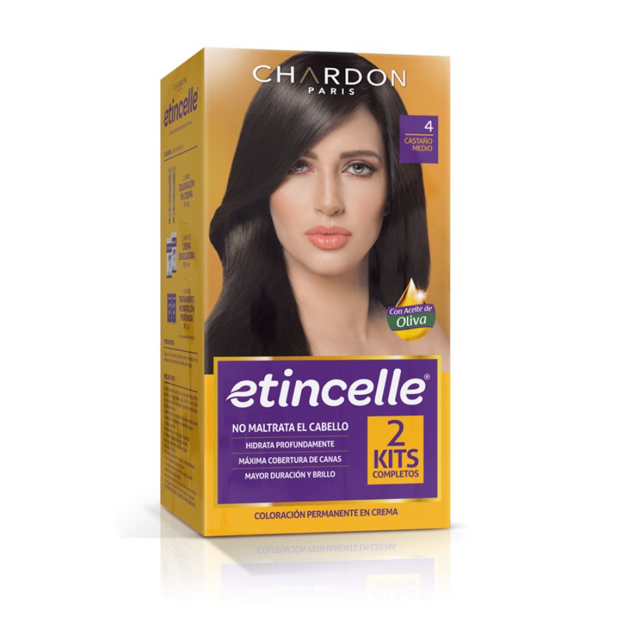 Imagen de Tinte etincelle #4 castaño medio 100 g