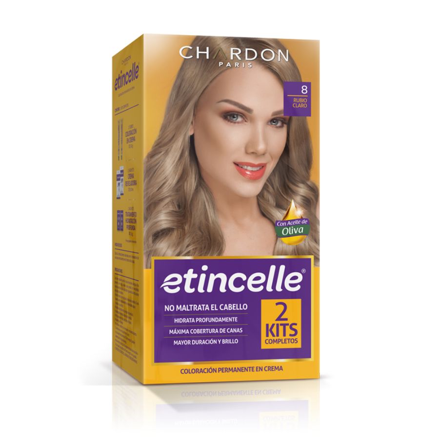 Imagen de Tinte etincelle #8 rubio claro 100 g
