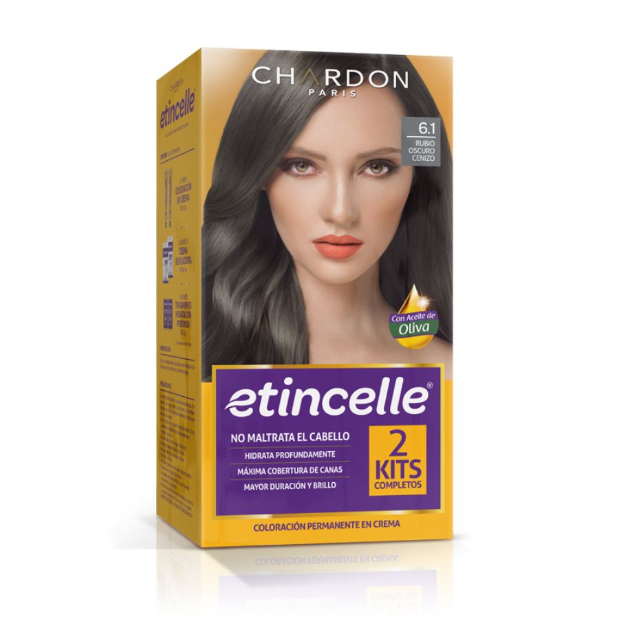 Imagen de Tinte etincelle #6.1 rubio oscuro cenizo 100 g