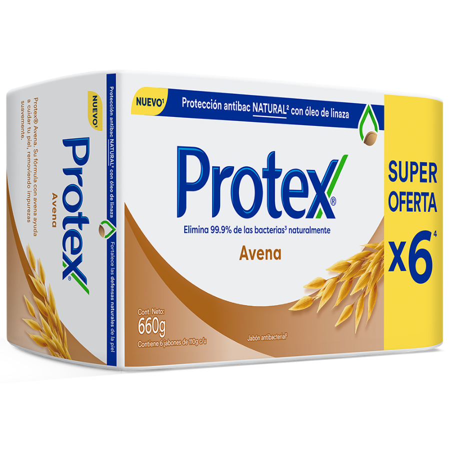 Imagen de Jabón en barra protex avena antibacterial 6 unidades