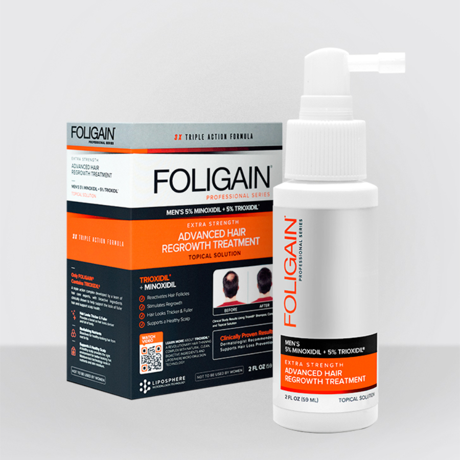 Imagen de Loción capilar foligain men minoxidil trixidil loción 59 ml