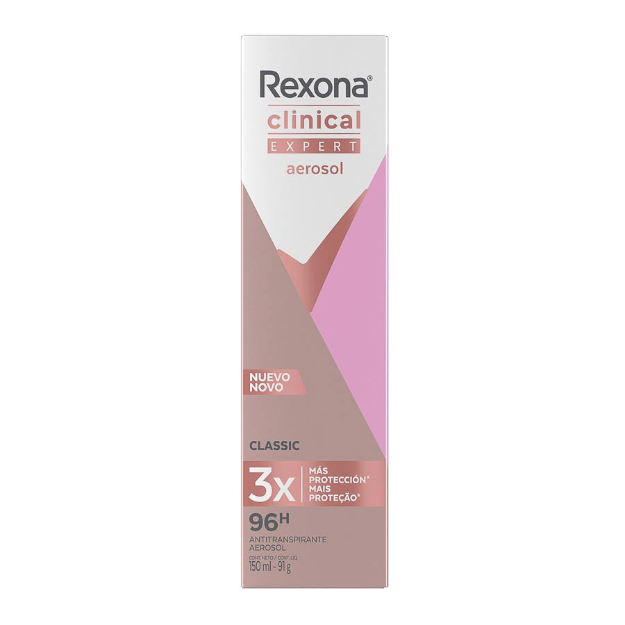 Imagen de Desodorante femenino rexona clinical expert classic mujer aerosol 150 ml