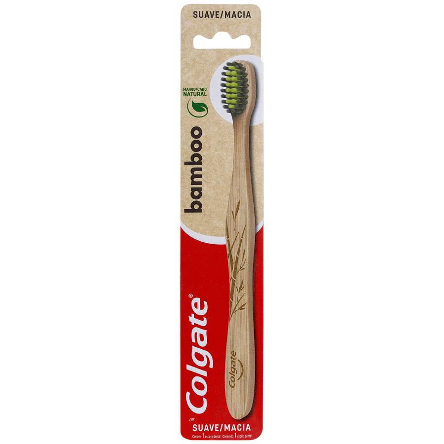 Imagen de Cepillo dental colgate bamboo mango natural