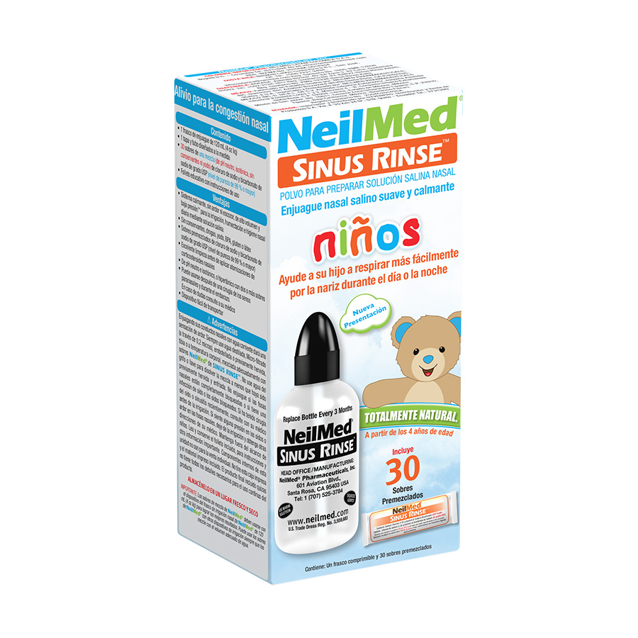 Imagen de Neilmed sinus rinse sinus rinse niño en polvo + solución para enjuague  en polvo 30 sobres