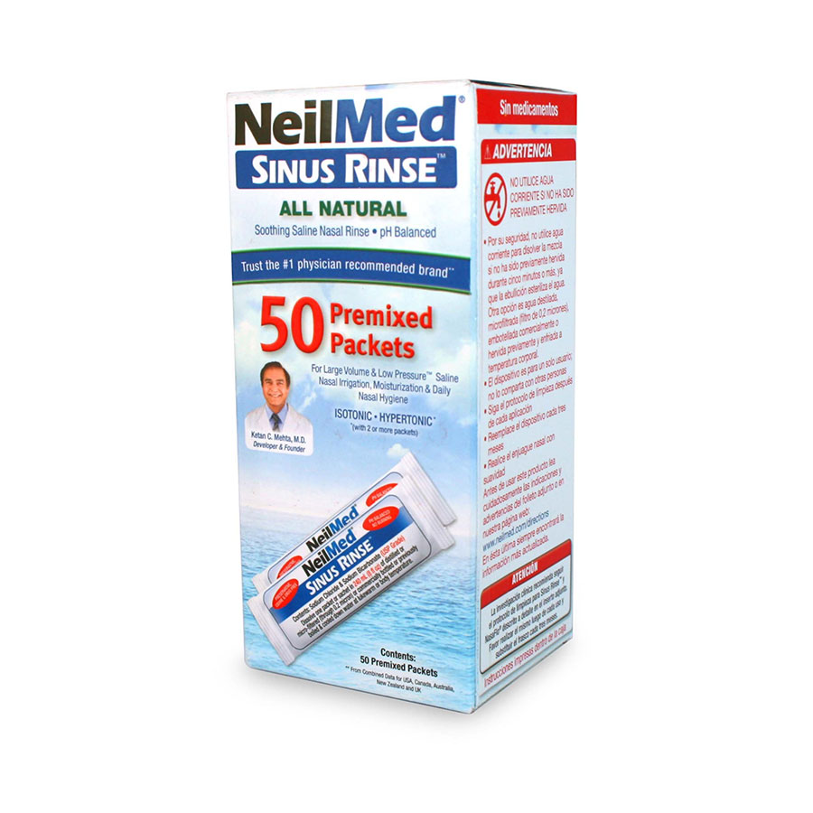 Imagen de Solución salina neilmed sinus rinse en polvo 50 sobres