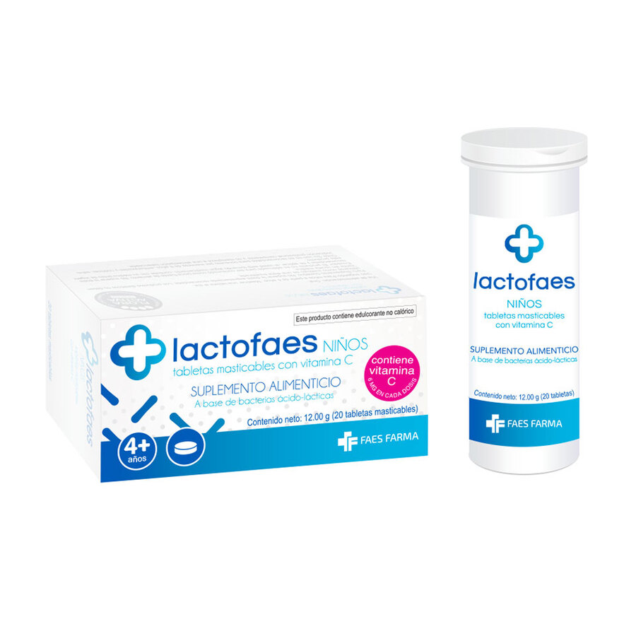 Imagen de Lactofaes niños tab-mastx12grx20x1