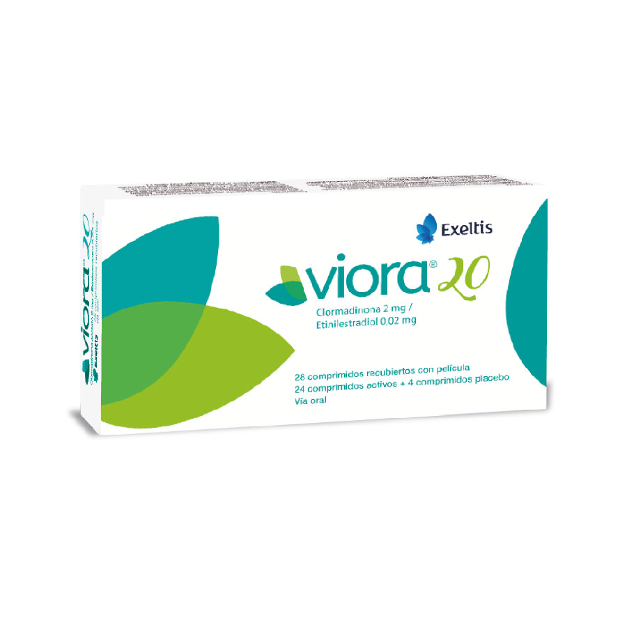 Imagen de Viora 2/0.02mg exeltisfarma comprimido recubierto