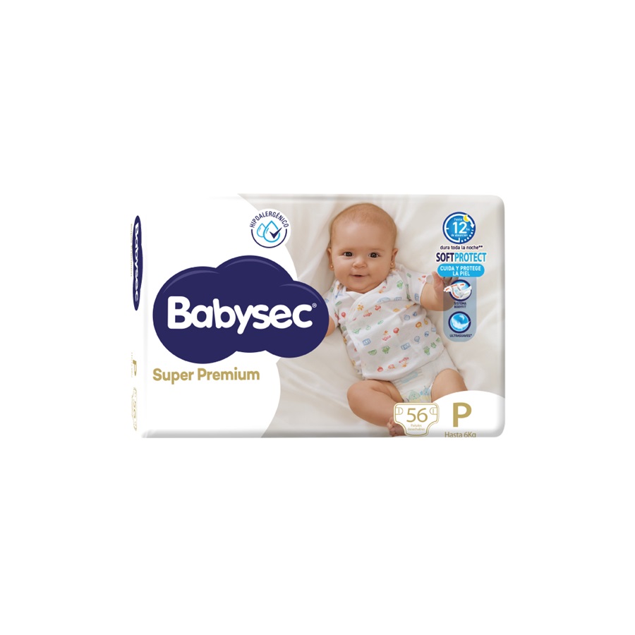 Imagen de  BABYSEC PAÑAL BABYSEC SUPER PREMIUM PEQx56 105642