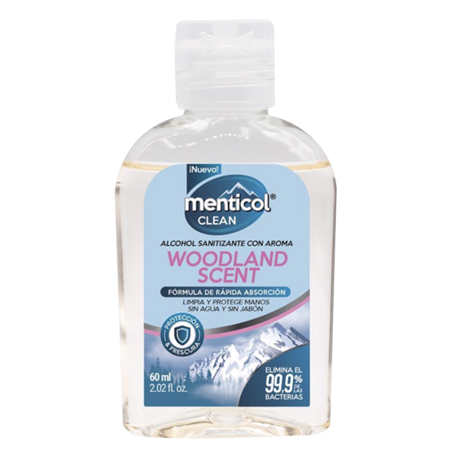 Imagen de Alcohol antiséptico menticol clean woodlan 65ml