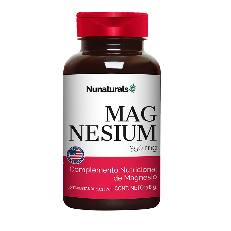 Imagen de Complemento nutricional nunaturals magnesium 350  mg tableta x 60