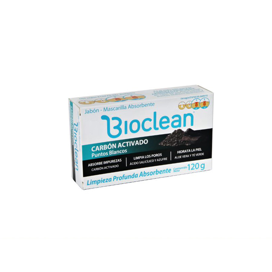Imagen de Jabón bioclean mascarilla carbón activado 120gr