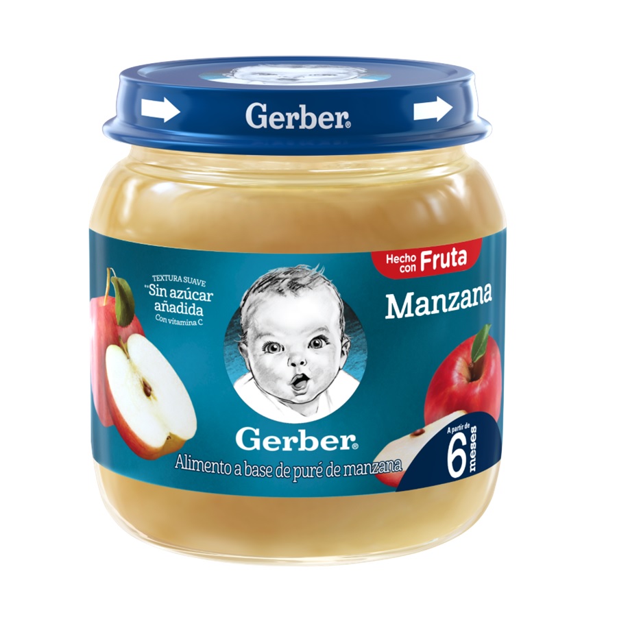 Imagen de Compota infantil gerber puré manzana 113 g