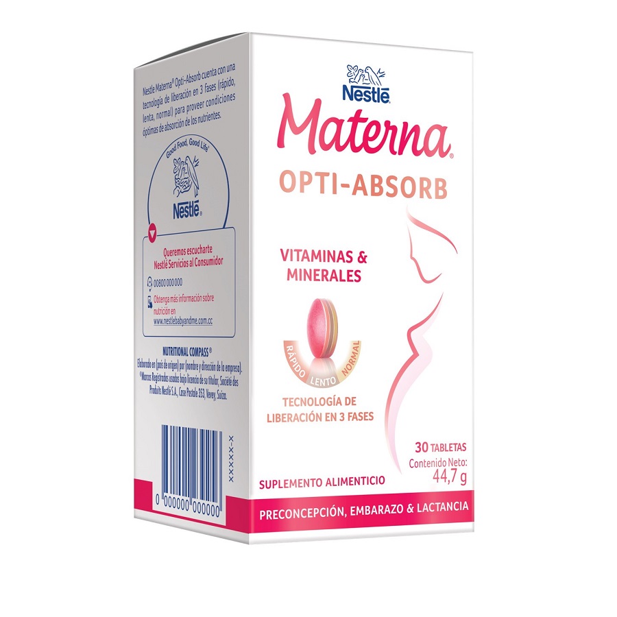 Imagen de Multivitaminico nestle materno 44.7gr tableta recubierta x 30