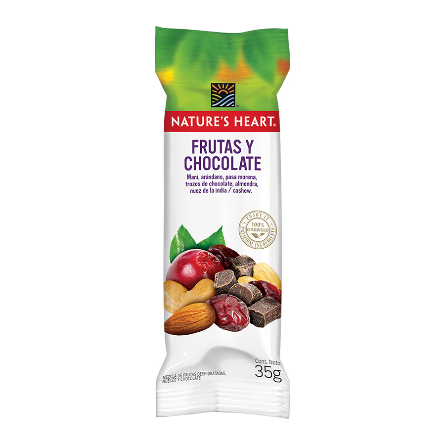 Imagen de  Frutos secos NATURE'S HEART Frutas y chocolate 106180 35 g