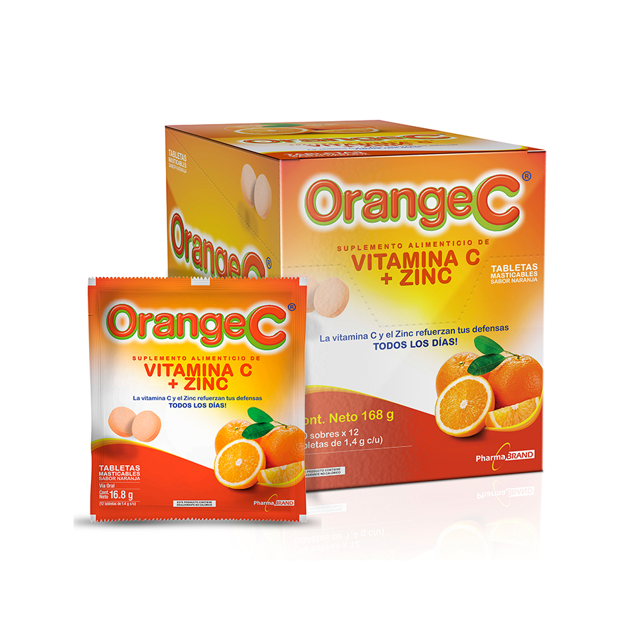 Imagen de Vitamina c orange c 1.4 gr tableta masticable x 10