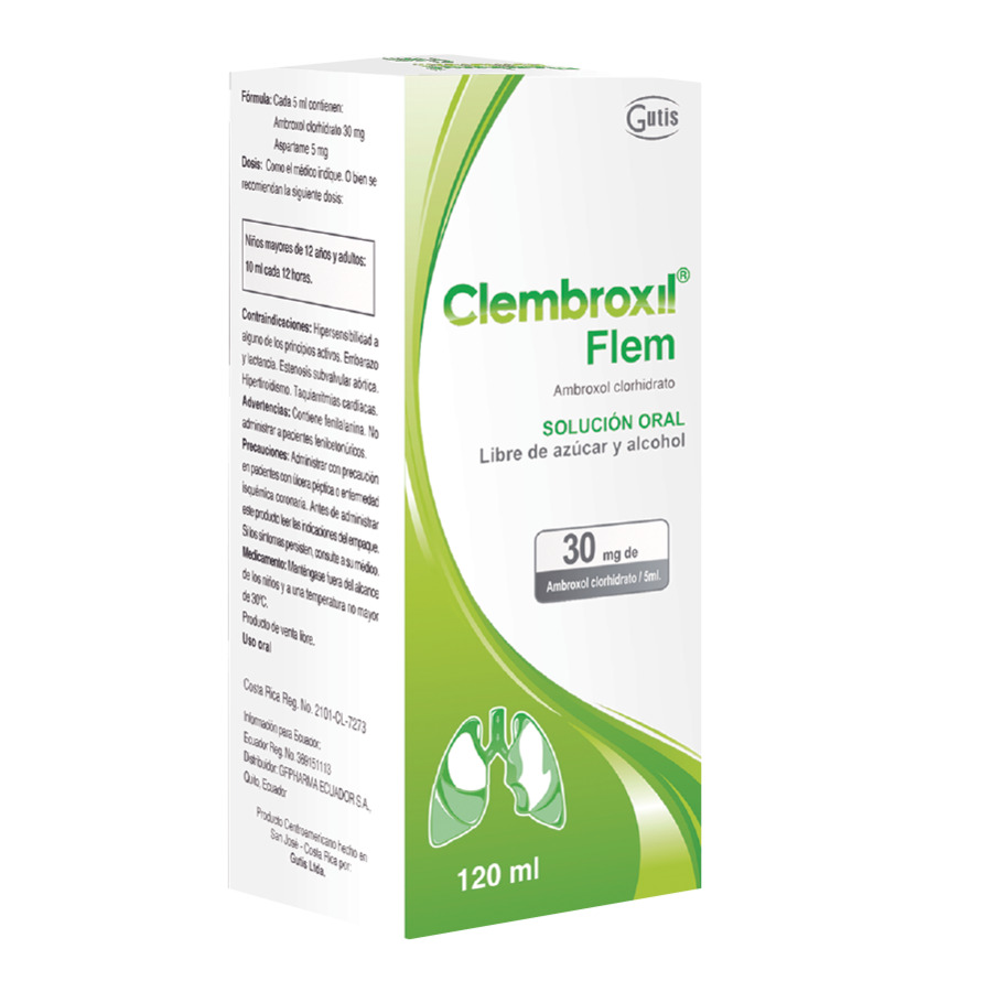 Imagen de  CLEMBROXIL Flem 30 mg Solución oral 120 ml