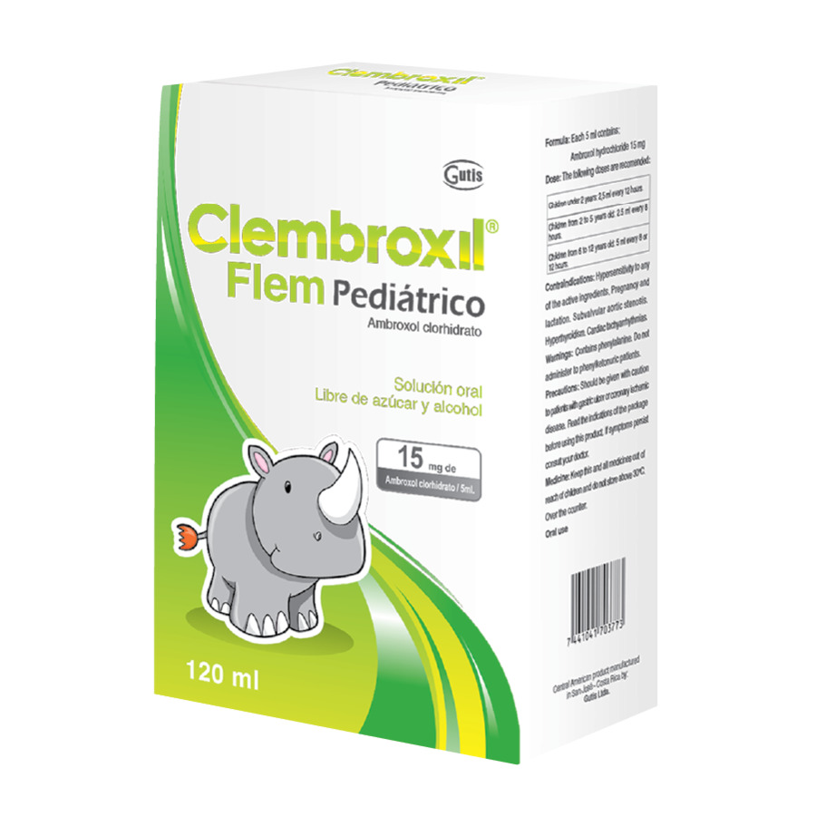 Imagen de  CLEMBROXIL Flem Ped Solución oral 120ml