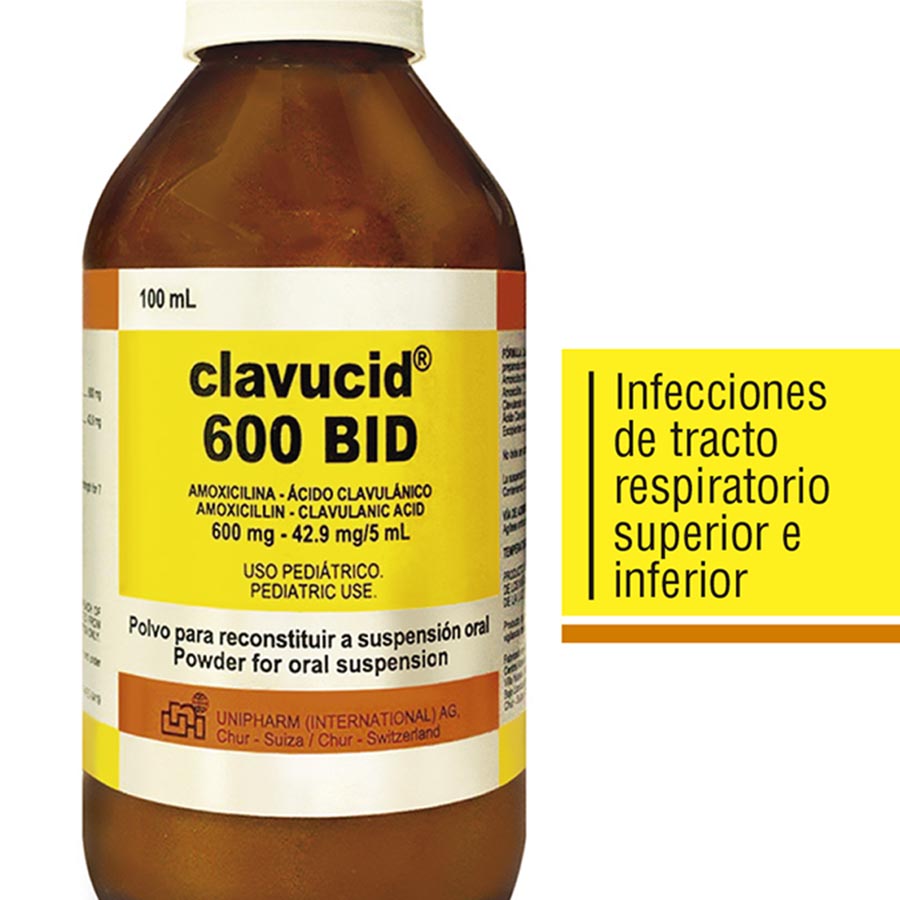 Imagen de  CLAVUCID 600/42.9mg/5ml UNIPHARM Suspensión