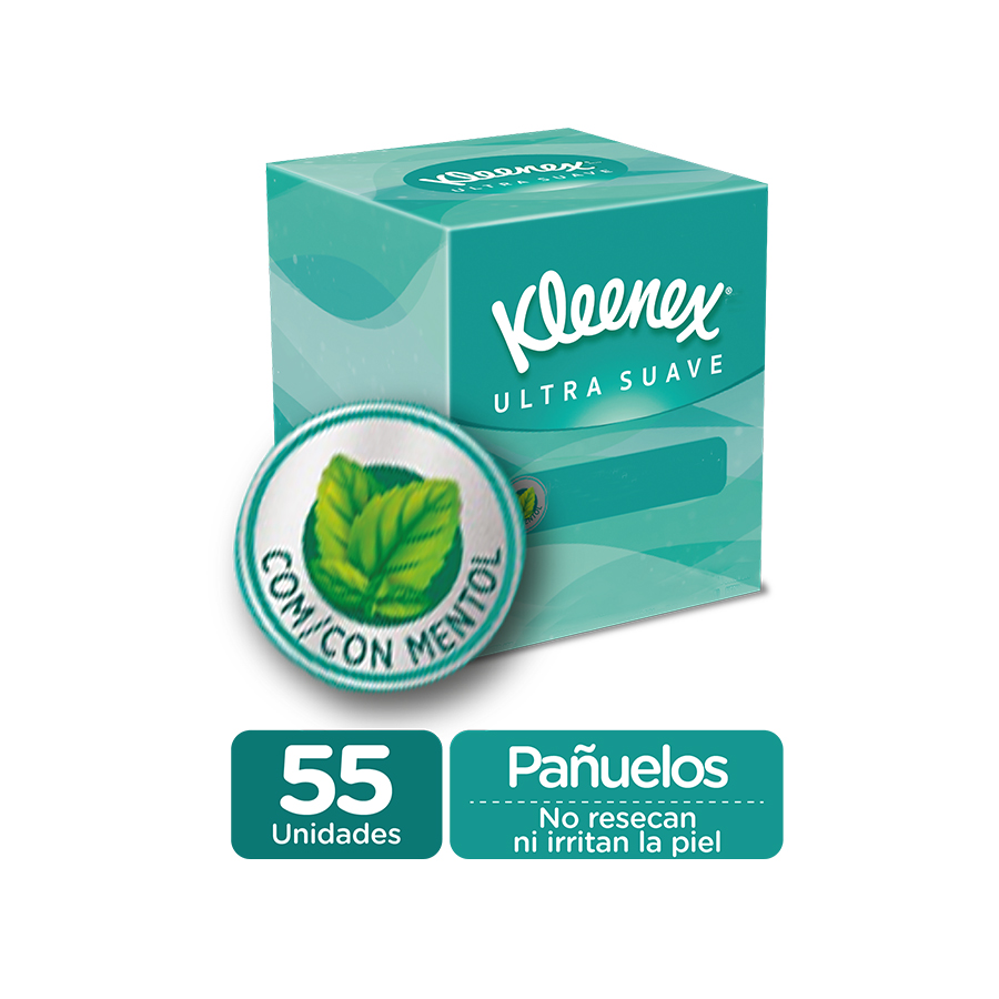 Imagen de Pañuelos desechables kleenex menta 55 unidades