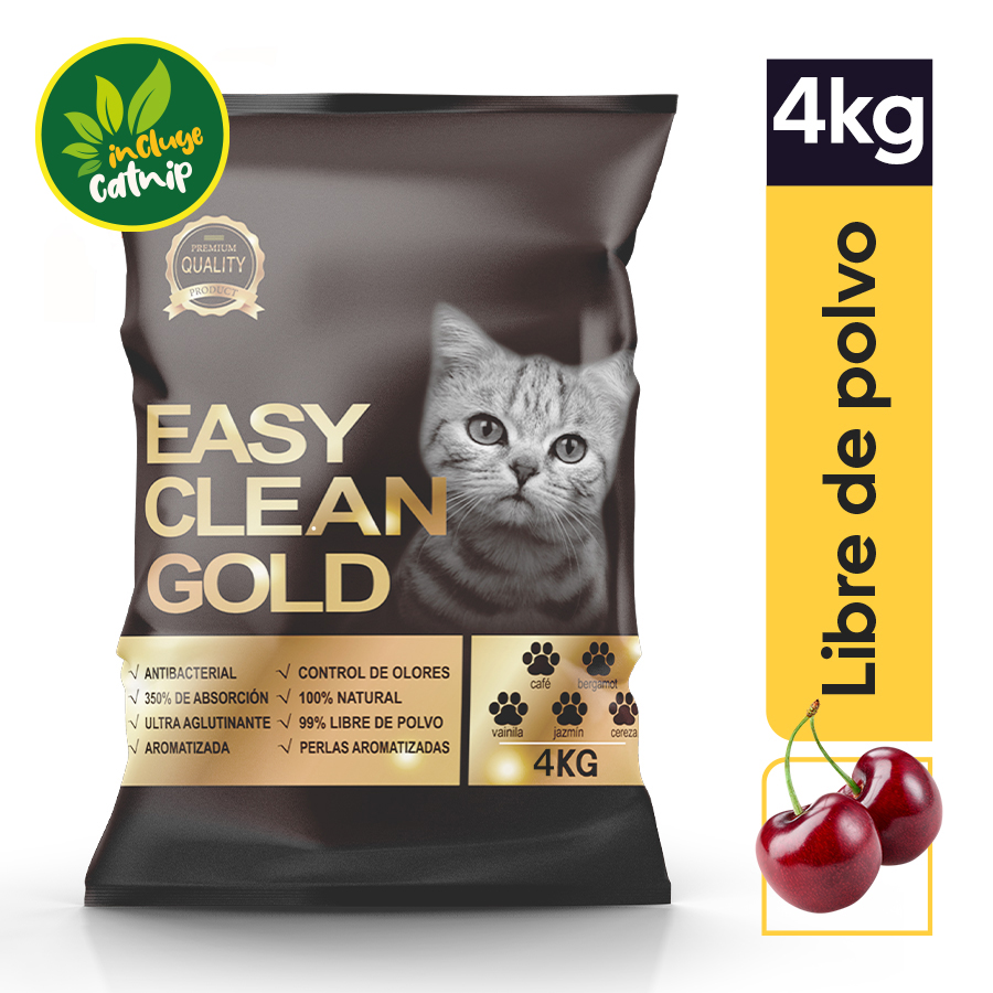 Imagen de  Arena para Gato EASY CLEAN Gold Cereza 106916 4 kg