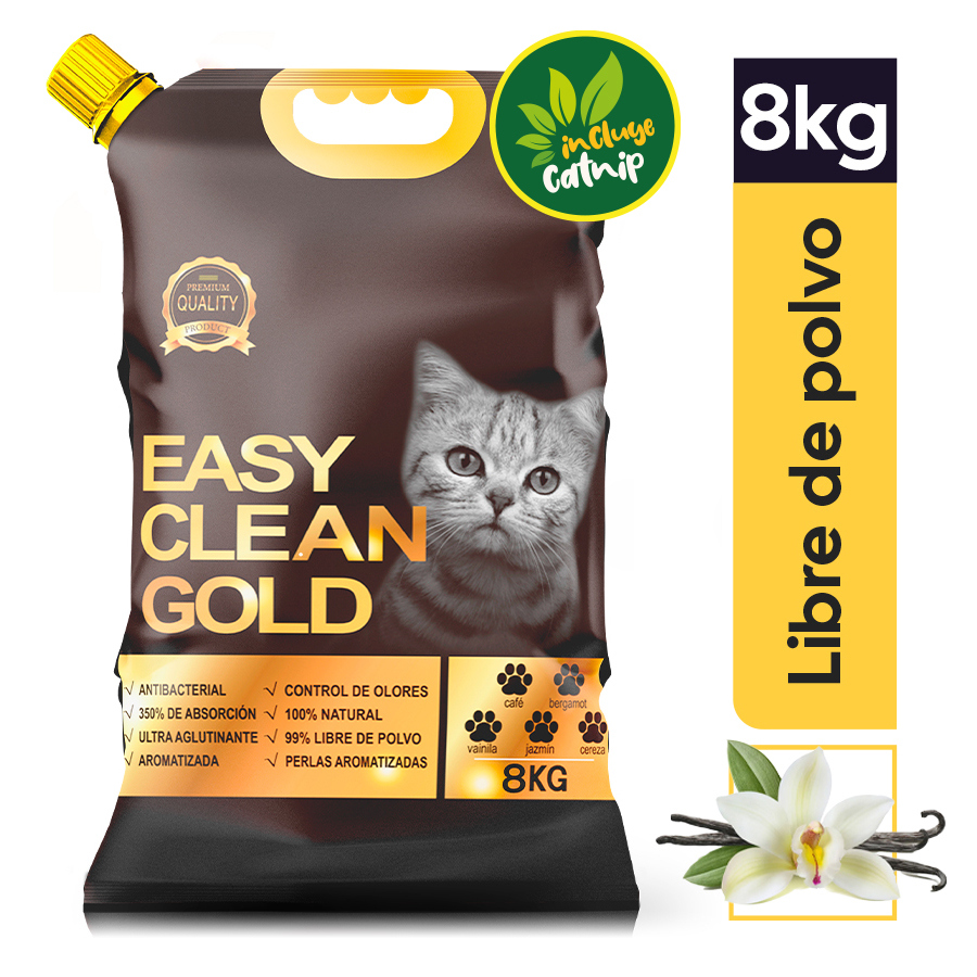 Imagen de  Arena para Gato EASY CLEAN Gold Vainilla 106920 8 kg