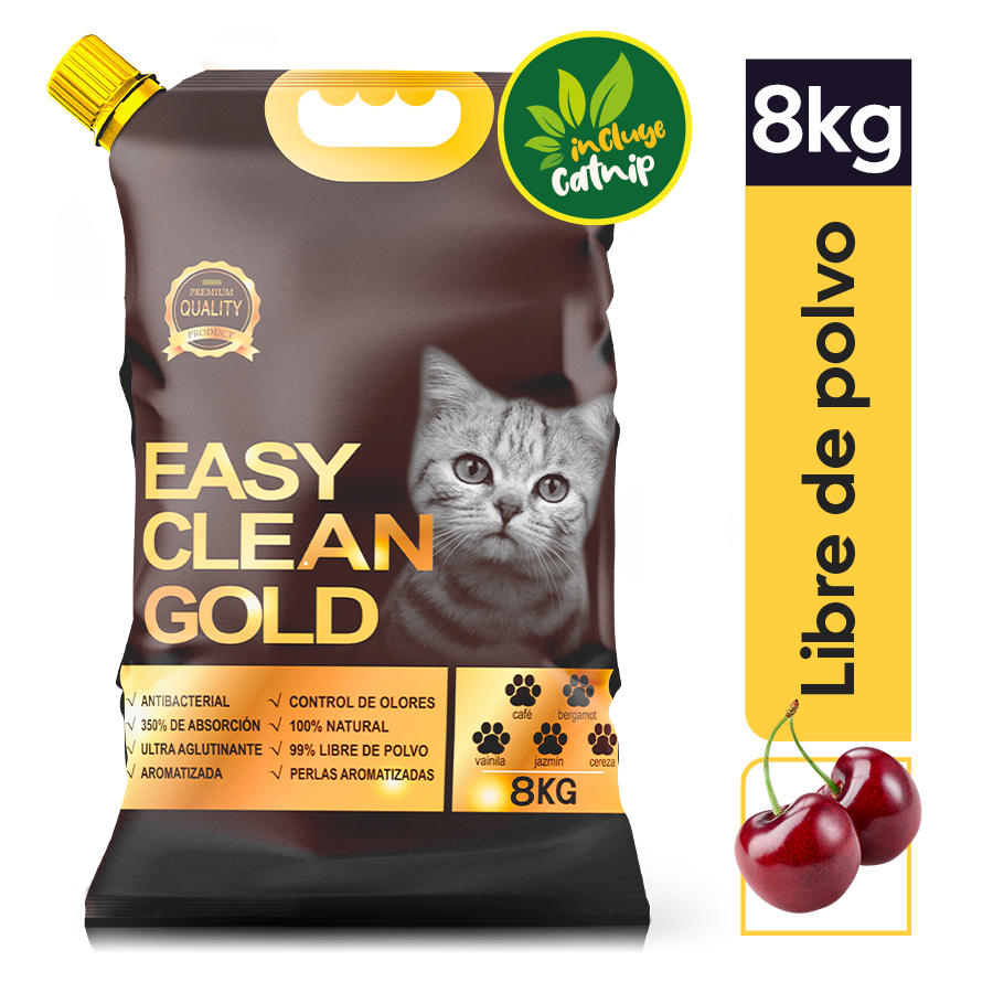 Imagen de  Arena para Gato EASY CLEAN Gold Cereza 106921 8 kg