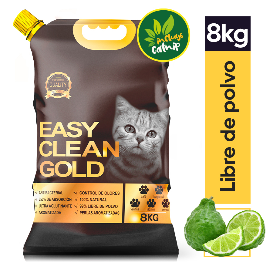 Imagen de Arena para gato easy clean gold bergamota 8 kg