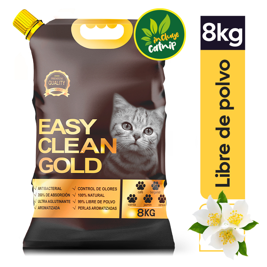Imagen de Arena para gato easy clean gold jazmin 8 kg