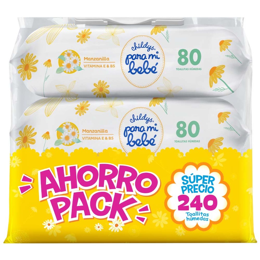 Imagen de Toallitas limpiadoras childys para mi bebe manzanilla 240 unidades