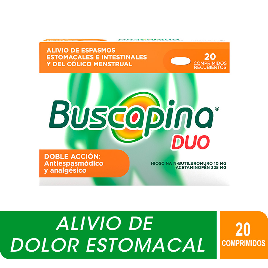 Imagen de  BUSCAPINA Duo 325/10mg Comprimidos recubiertos x 20