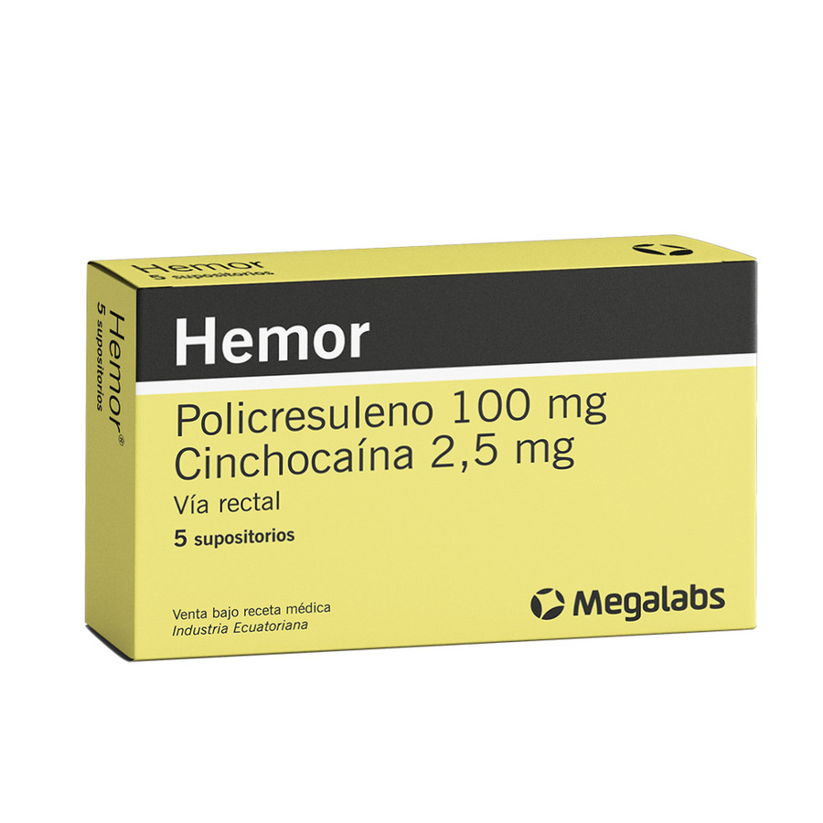 Imagen para  HEMOR 27/100mg MEGALABS x 5 Suspensión                                                                                         de Pharmacys