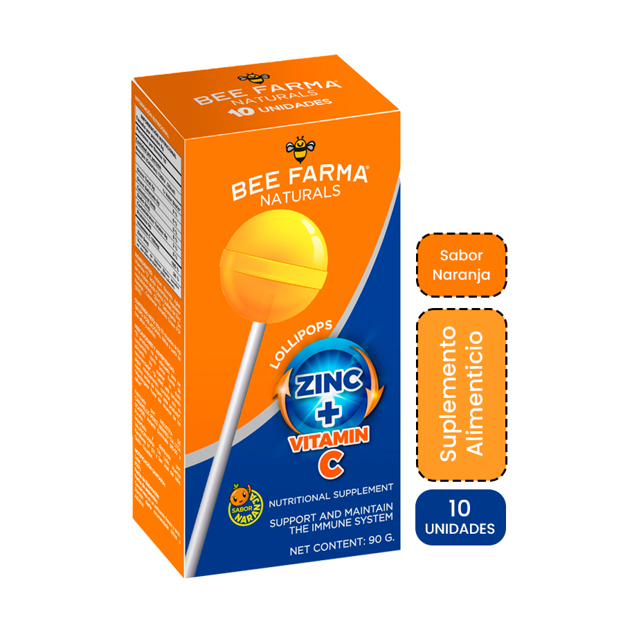 Imagen de Bee farma vit c+zink 9g x 10