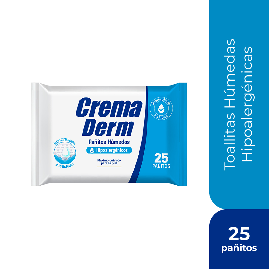 Imagen de  Pañitos Húmedos CREMA DERM Flowpack 107124 25UN