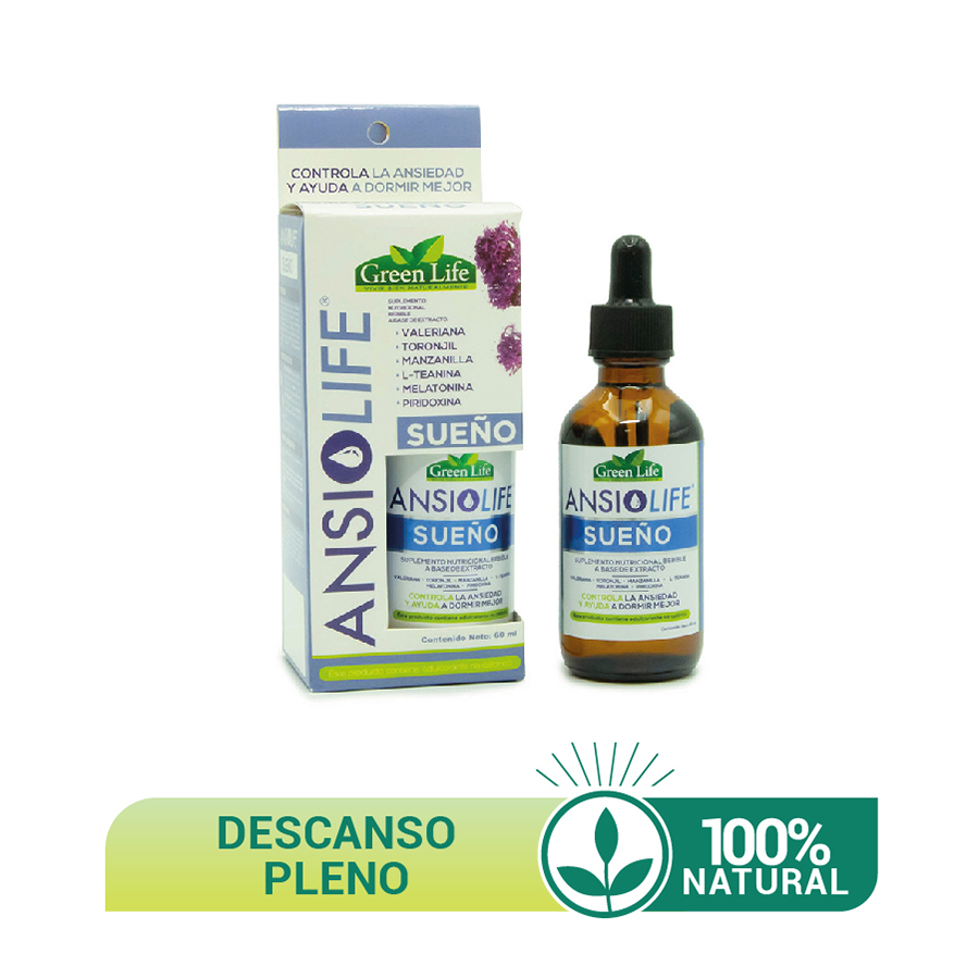 Imagen de Suplemento nutricional ansiolife relajante, calmante, insomnio. gotas 60 ml