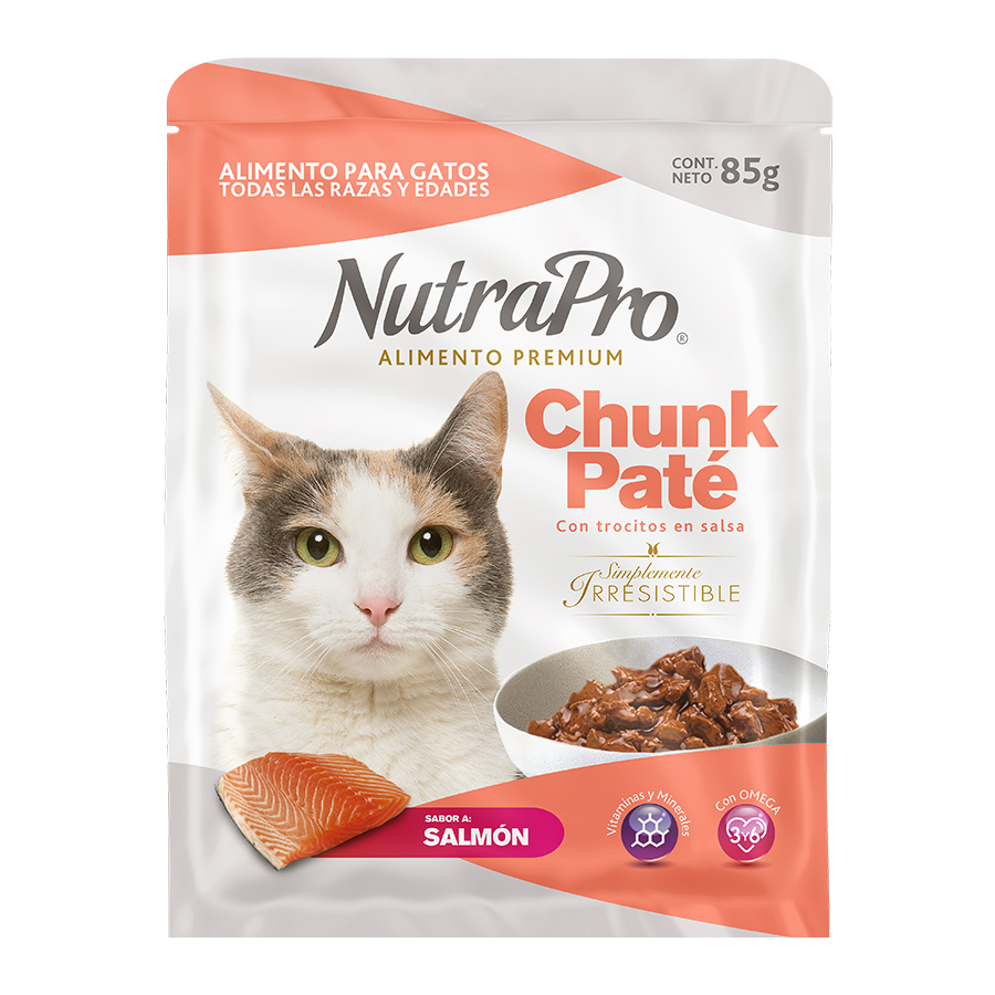 Imagen de Alimento para gatos nutrapro salmón 85gr