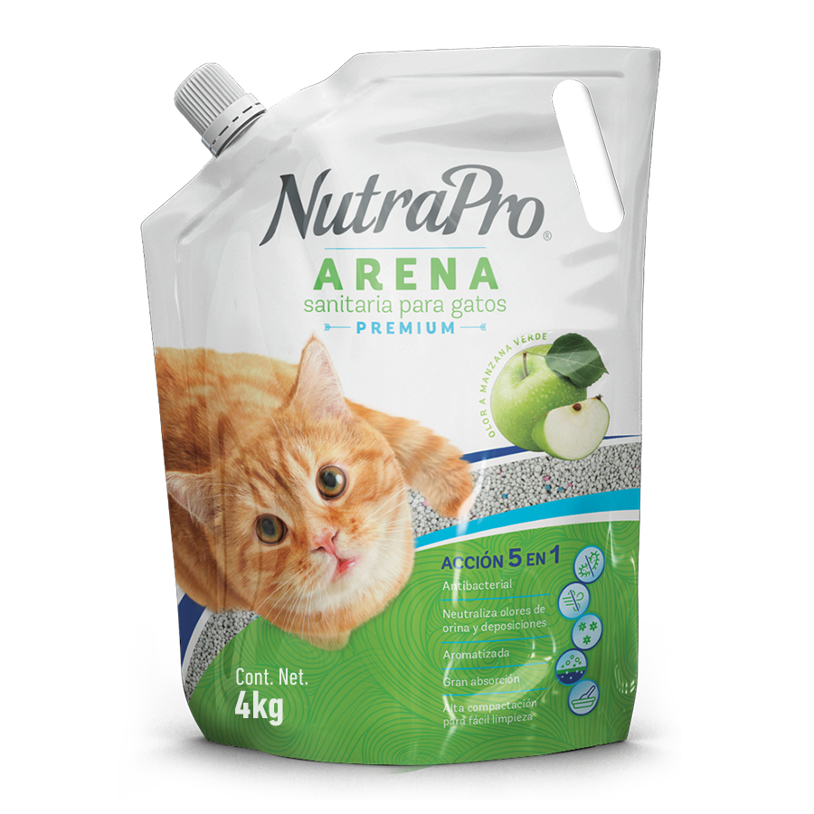 Imagen de Arena nutrapro gatos manzanax4kg