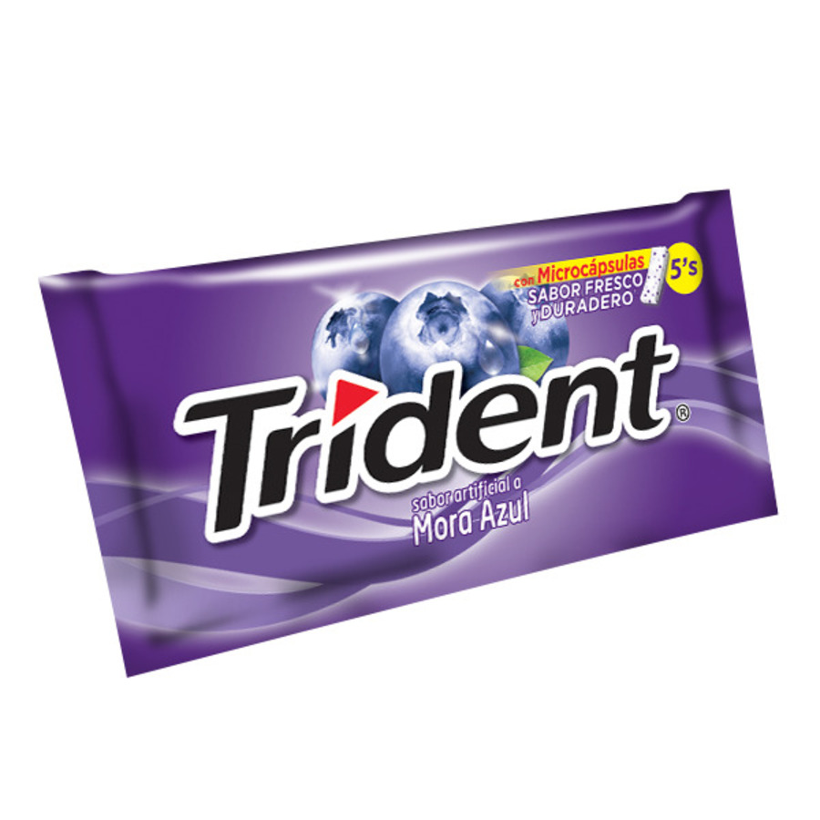 Imagen de  Chicle TRIDENT Mora Azul 107407 8.5gr x 18