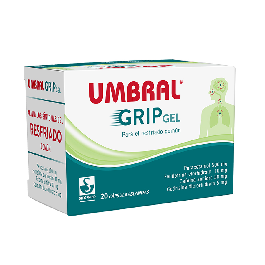 Imagen para  UMBRAL 500/10mg x 20 GRIPGEL Cápsulas Blandas                                                                                  de Pharmacys