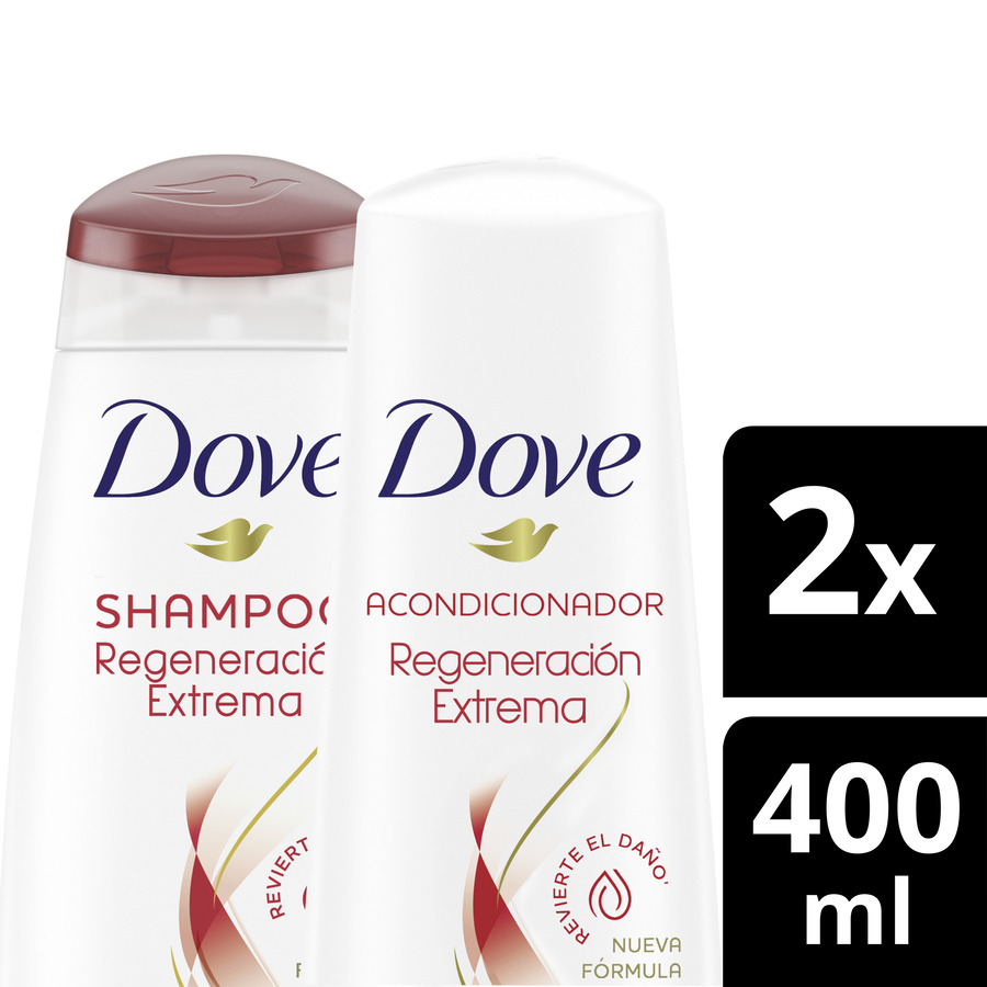 Imagen de Dove regeneración extrema shampoo + acondicionador 400 ml